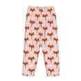 thumbnail image 3 of Lsque cute fox pink Print Women's Pajama Pants, Lounge Pant - Comfortable Home Wear,Elastic Waistband, Stylish Design-Large, 3 of 9
