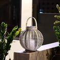 thumbnail image 4 of MesaSe Garden Solar Light Solar Hand Woven Rattan Lantern Balcony Candle Lantern Outdoor Flame Lamp Led Lawn Camping Light Garden Decorative Lantern LED Candle Lighting, 4 of 4