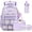 Purple, variant on Backpack Set Plaid School Bookbag with Lunch Bag Pencil Case & Water Bottle