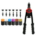 thumbnail image 2 of JUNWELL 6PCS Rivet Nut Gun Mandrel and Nose Piece Riveter Tip Spare Part 6-32 8-32 10-24 1/4-20 5/16-18 3/8-16 Assorted, 2 of 7