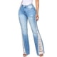 thumbnail image 1 of Pantalones de pana Gibobby para mujer acampanados de cintura alta rasgados elásticos Aqua L, 1 of 5