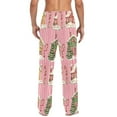 thumbnail image 4 of FORMRS Mens Pajama Pants with Pockets Sleepwear Lounge Bottoms Sizes S-2XL, Pink Christmas House, 4 of 7