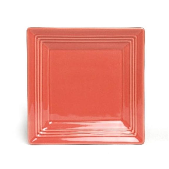 Tuxton China CNH-0845 8.5 in. x 8.5 in. Concentrix Square Plate - Cinnebar - 1 Dozen