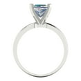 thumbnail image 4 of 1.5 ctw Solitaire Anniversary Ring for Women | Princess Cut Blue Moissanite | Hyperallergenic Solid 14K White Gold, 4 of 5