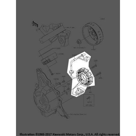 Kawasaki 2017 17 Z 125 Pro Krt Edition Stator Assembly 21003 0170