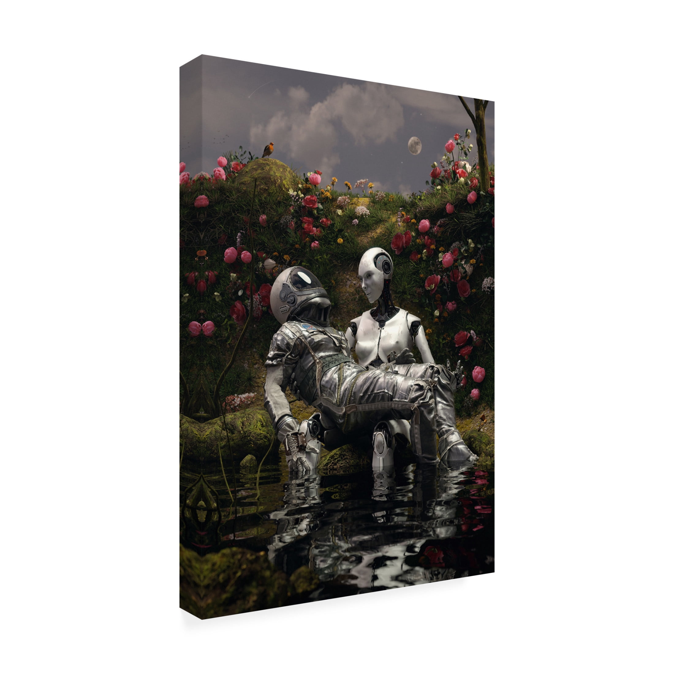 Canvas Wall Art - Francis Minoza 'La Pieta' Wall Art for Living Room, Bedroom, or Office Décor by Trademark Fine Art - 30 x 47 Inches