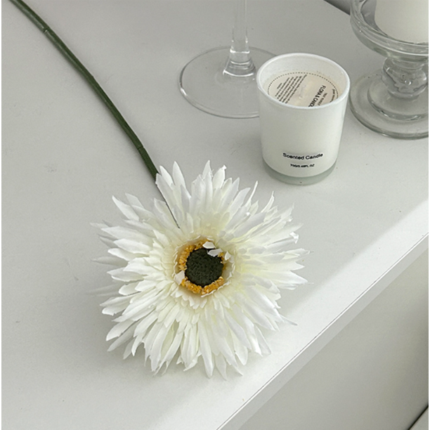 Xiao Hua 6 flores artificiales de gerbera, flores falsas, flores artificiales para decoración de bodas