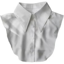 Camicover Classic Tartan Detachable Fake Collar Half Shirt Blouse Dickey Collar Faux False Collar Elegant for Women Girls