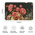 thumbnail image 3 of Black Gothic Skull Flower Pattern Bathroom Rugs Mat,Non Slip Microfiber Bathroom Rug,Rubber Backing,Soft Bathroom Mats for Bathroom Floor,Tub and Shower,17x27in(43x68cm), 3 of 5
