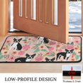 thumbnail image 3 of Pink Boston Terrier and Flower Door Rugs,Washable Non Slip Door Mats Indoor,Decorative Door Mats,Entry Mat Indoor for Entrance,Bedroom,Kitchen,Bathroom,30"x17", 3 of 6