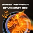 thumbnail image 4 of 8.5 Inch Tabletop Fire Pit with Stand, Stainless Steel Fire Pit for Camping, Outdoor & Patio- Wood Burning or Pellet Fueled Portable Bonfire,, 4 of 4