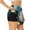 Black, variant on Abstract Brushstrokes Green Blue for Double-layer Running Short for Women, Perfect for Gym, Tennis, and More, Featuring a Convenient Pocket-Medium