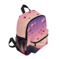 thumbnail image 2 of FORMRS School Backpack with Front Zippered Pocket 12" Student Travel Daypack, Pixel Floating Hearts, 2 of 6