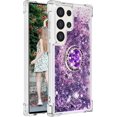 thumbnail image 6 of Liquid Quicksand Case for Samsung Galaxy S25 Ultra (Not S25) with Diamond Kickstand, Luxury Fun Glitter Sparkle Flowing Clear Bling Cover Case for Samsung Galaxy S25 Ultra. -Purple, 6 of 14