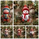 thumbnail image 2 of Colgantes acrílicos planos para colgar en el árbol de Navidad, Papá Noel, muñeco de nieve, decoración navideña, feliz año nuevo 2025, 2 of 5