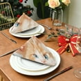 thumbnail image 3 of Satin Native Fab Cotton Dinner Napkin Fluffy Companion with Blooms Reusable, 3 of 8