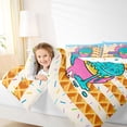thumbnail image 4 of Erosebridal Hockey Ice Cream Drip Twin Comforter Sets, Waffle US Flag Bedding Set, Colorful Polka Dots Reversible, 1 Comforter and 1 Pillowcase, 4 of 6