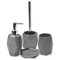 thumbnail image 5 of Diamond Bathroom Accessory Set 4-Pieces Gray, 5 of 5
