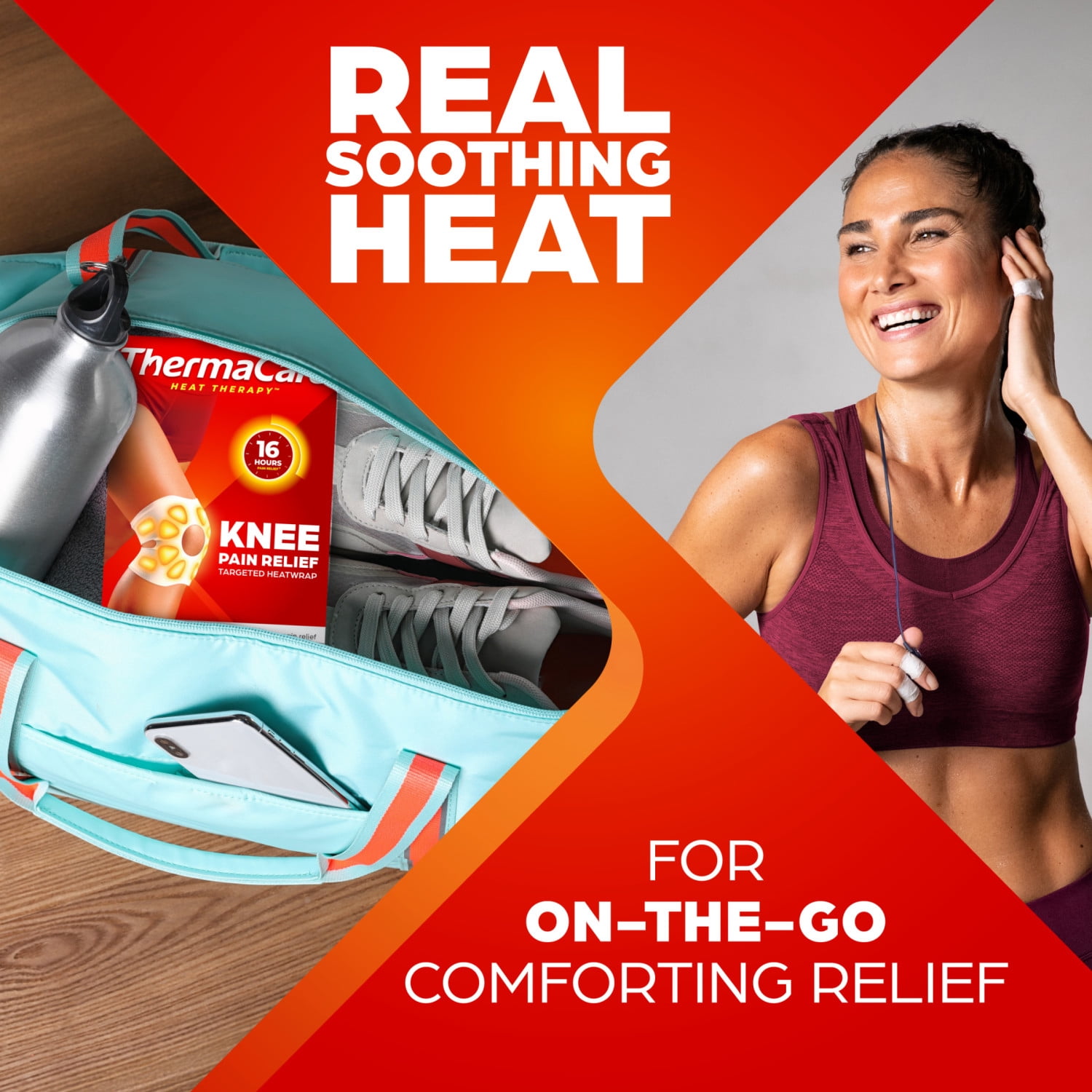 (3 pack) ThermaCare Knee Heat Wraps for Knee Pain Relief, 8-Hour Long-Lasting Heat, 2 Count