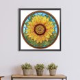 thumbnail image 4 of Pintura de diamante 5D JShteea DIY Taladro parcial Girasol Vidrieras, 4 of 9