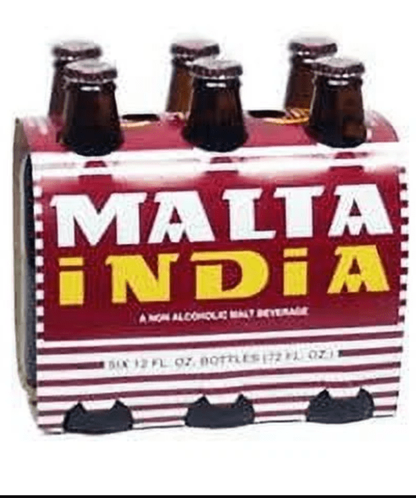 (2 pack) Malta India Malt Beverage, 6 pack 12 fl oz Glass Bottle, Non-Alcoholic, No Allergens
