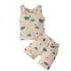 thumbnail image 1 of Conjunto De Dos Piezas Para Bebés, Niños Y Niñas, Sin Mangas, Con Estampado De Cactus Arcoíris, Pantalones Cortos, Camiseta Sin Mangas Odeerbi LM103-9863, 1 of 7