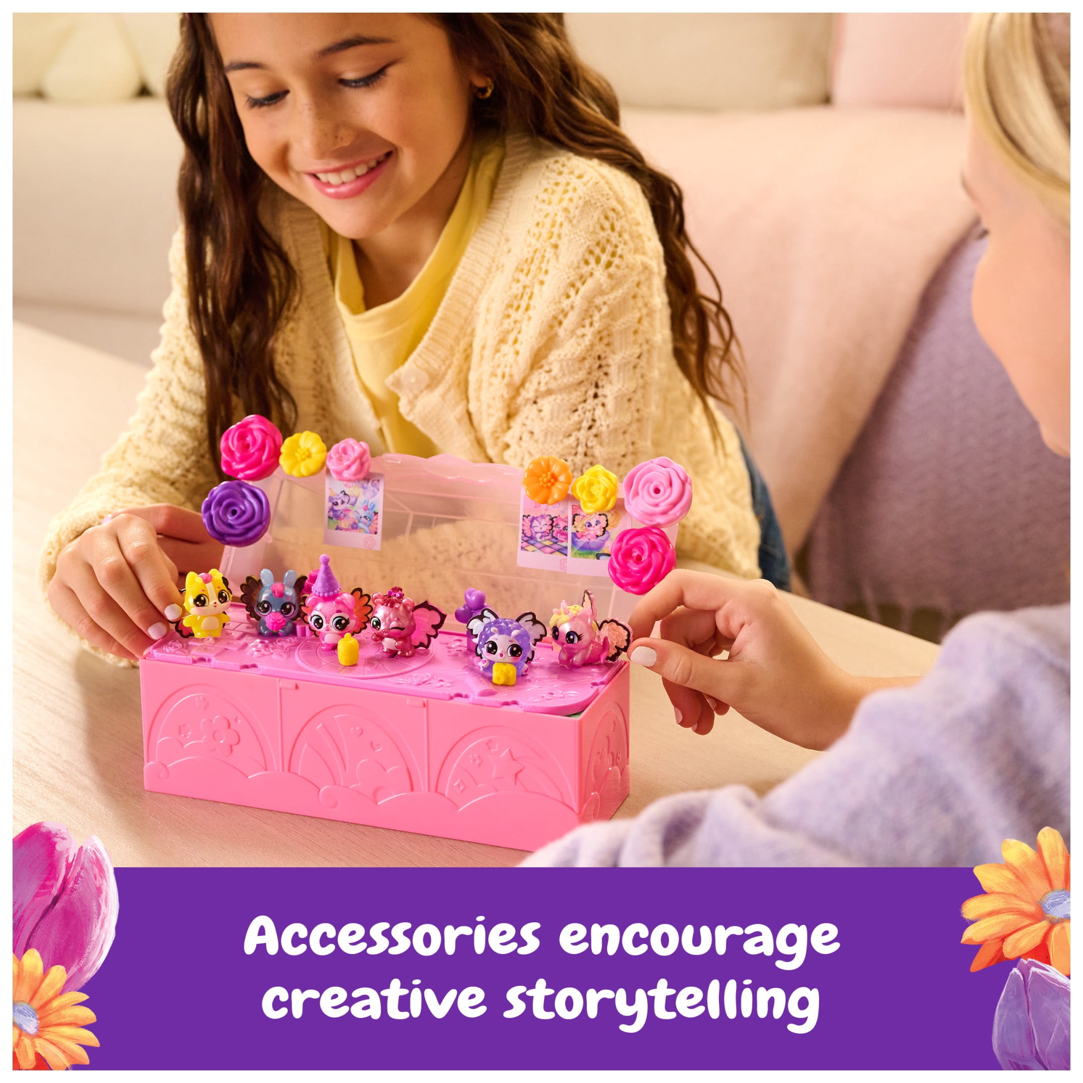 Bloomables by Hatchimals, Bloom Bash with 6 Surprise Figures & over 15 Accessories