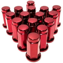 16 Red 10X1.25 Flat Base Lug Nuts ATV UTV 14mm Hex Honda Yamaha Suzuki