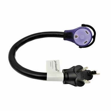 Parkworld 62718 AC Power Adapter Cord NEMA 10-30P Male to TT-30R RV 30A Outlet, 125 Volt 1.5FT