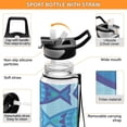 thumbnail image 3 of Motivational Water Bottle 32 oz with Straw, BPA Free Reusable Fitness Sport Bottle Perfect for Travel, School, Outdoors, and Gym Six Little Fish, 3 of 6