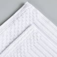 thumbnail image 5 of BNM Cotton Ribbed Checkered Bath Towels (Set of 4), White, 5 of 8