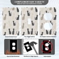 thumbnail image 3 of Yayeee Blank Wall Plate Cover 1-Gang 4.5"x2.7" Home Unused Decorative Outlet, Black Cute Cats, 3 of 7