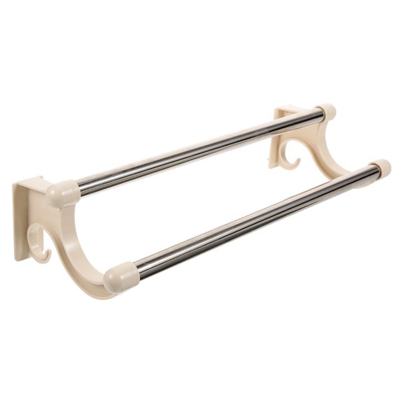 Double Towel Bar in Stainless Steel and PP for Bathroom Storage Use Multi Color 17373884