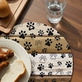 thumbnail image 3 of Brown Beige Blue Farmhouse Round Placemats Set of 2 for Dinning Tables,Heat-proof Braided Table Mats 15 Inch,Black Dog Paw Vintage Wooden Washable Place Mat for Kitchen Restaurant Party Table Decor, 3 of 9