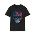 thumbnail image 2 of Dripping Rainbow Skull, Gildan Unisex Softstyle T-Shirt, Graphic Tee, S-3XL, 2 of 5
