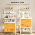 thumbnail image 5 of Kitchen Bakers Rack with Power Outlet, Coffee Bar Table 4 Tiers, Kitchen Microwave Stand with 6 S-shaped Hooks, Kitchen Storage Shelf Rack for Spices, Pots and Pans -, 5 of 17