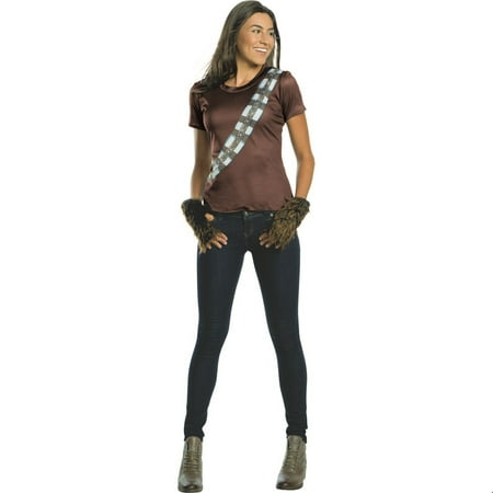 Womens Chewbacca Rhinestone Halloween Costume T-Shirt