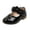 Black, variant on LYHaoo Mary Jane Girls Flats Dress Shoes Soft Insole Ankle Strap Flower Girl School Shoes for Wedding Party,Black,Sizes 6.5(5.31") Toddler