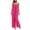 Hot Pink, variant on Strapless Jumpsuit for Women Summer Casual Off Shoulder Wide Leg Romper with Pockets White,XL