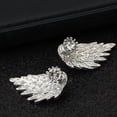 thumbnail image 3 of UDIYO Women Vintage Angel Wings Rhinestone Ear Jacket Earrings Piercing Jewelry Gift, 3 of 7