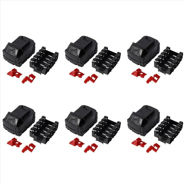 6X Carcasa de Plástico para Batería de Iones de Litio Carcasa de Protección de Batería de Litio para 18V 48-11-1815 3Ah