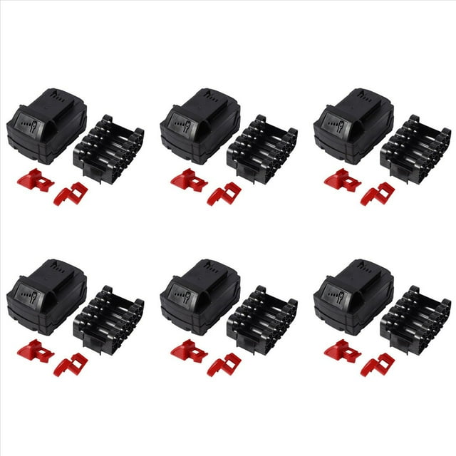 6X Carcasa de Plástico para Batería de Iones de Litio Carcasa de Protección de Batería de Litio para 18V 48-11-1815 3Ah