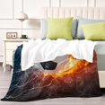 thumbnail image 3 of Cool Basketball Ball Throw Blanket Super Soft Warm Boy Bedding Bed Blankets for Couch Bedroom Sofa Office Car, All Season Cozy Flannel Plush Blanket for Girls Boys Adults, 60"X50", 3 of 6