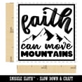 thumbnail image 2 of Faith Can Move Mountains Inspirational Bible Verse Self-Inking Rubber Stamp Ink Stamper - Black Ink - Small 1 Inch, 2 of 7