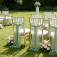 thumbnail image 4 of AUNVITO Beautiful Gauze Chair Back Flower Chair Sash 8 x 108 Inch No Accessory for Wedding Party Home Decoration and Event Styling, 4 of 6