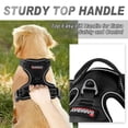 thumbnail image 3 of BARKBAY - Arnés para perro sin tirones con clip frontal, resistente y reflectante de fácil control para pasear perros grandes, Negro, Large(Chest:27-32), 3 of 5