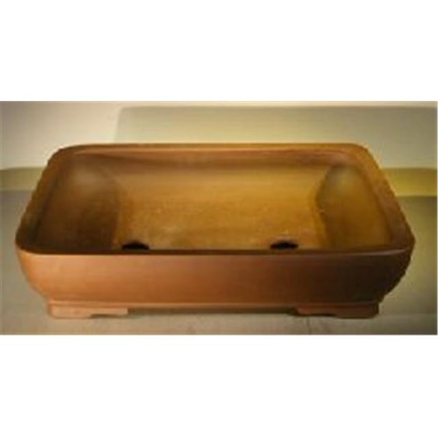 16 x 13 x 4 in. Unglazed Ceramic Bonsai Pot, Tan - Rectangle