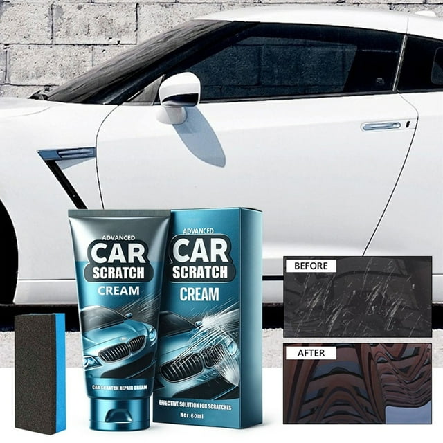 Pasta Reparadora de Arañazos Coche 120ml | Auto Paint Scratch Remover & Polisher - Restaurador de caucho de vinilo plástico multiusos para ruedas de asientos de tablero | Restaurador de pintura de