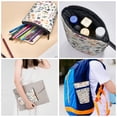 thumbnail image 5 of Picia Watercolor Floral Print Telescopic Pencil Case, Telescopic Pen Holder Telescopic Pencil Pouch Bag Stationery Pencil Case Box Storage Organizer Makeup Bag, 5 of 6