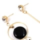 thumbnail image 3 of Pendientes largos asimétricos Minnieouse con diamantes de imitación para mujer plata oro, 3 of 6